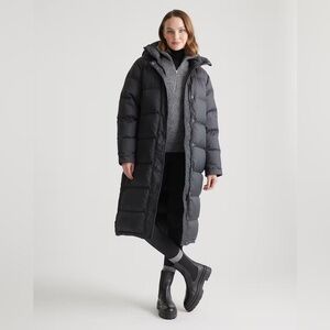 Quince Responsible Down Long Puffer Jacket XS BLACK
